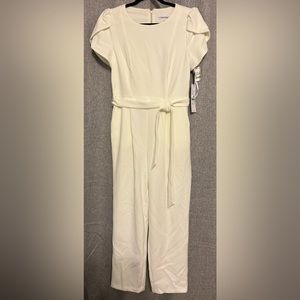 Calvin Klein ivory jumpsuit NWT size 8